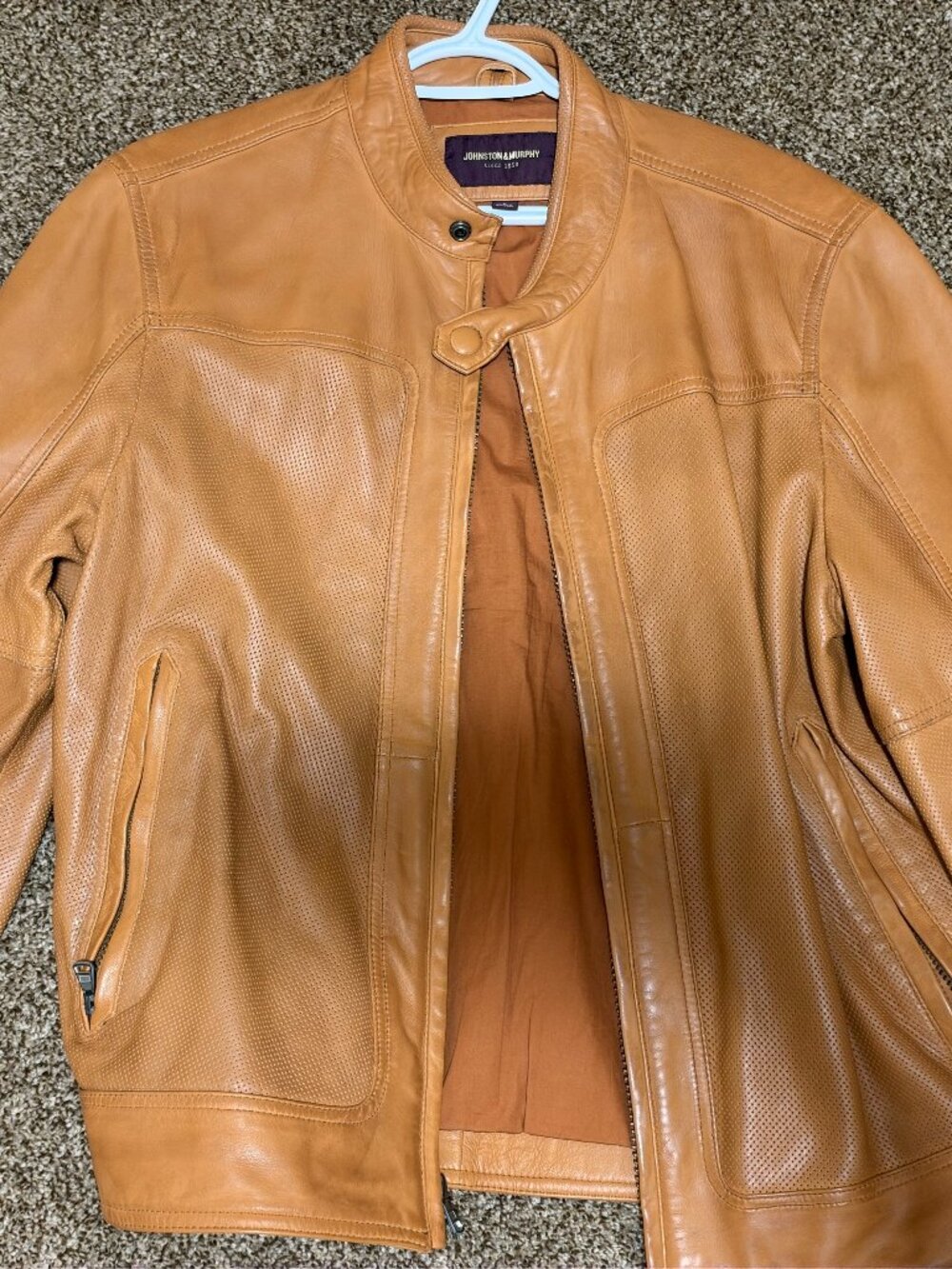 Johnston & Murphy Brown Leather Jacket (Large)